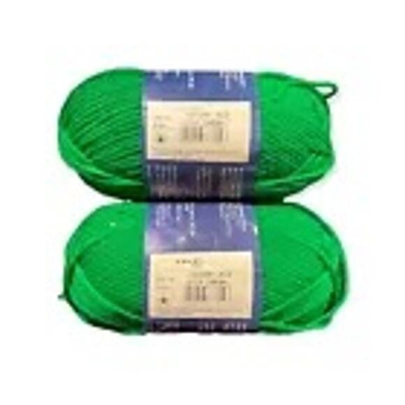 Vintage Sayelle *6 Knitting Crochet Yarn 3724 Green Set of 2 Skeins - Picture 2 of 2